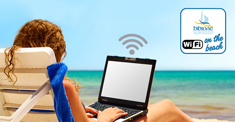 Bibione - Ingyenes Wifi a strandon