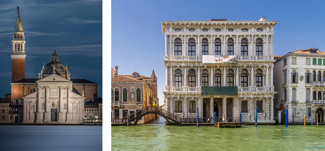 Базилика Сан-Джорджо Маджоре и дворец КаРеццонико в Венеции