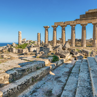 Az ókori görög város, Selinunte, Szicília romjai