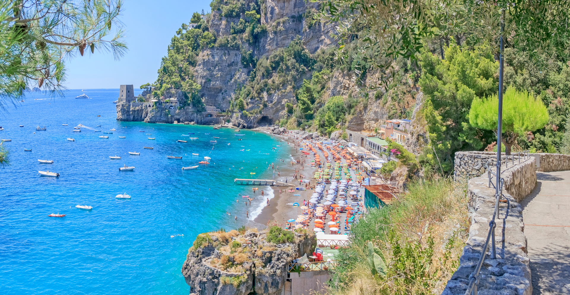 Spiaggia di Fornillo - šnorlchlování u Amalfi